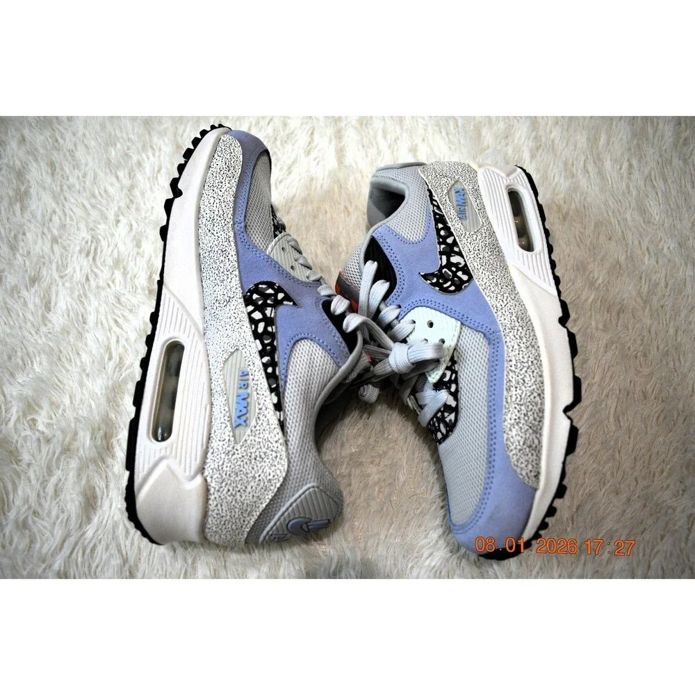 Nike Air Max 90 Premium PLATINUM/BLACK FIBERGLASS (443817-007) Women's Size 8.5